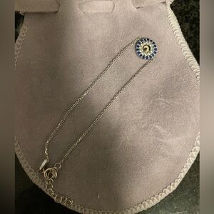 Sterling silver evil eye bracelet